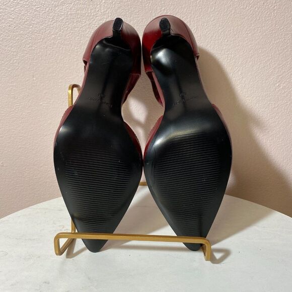 NINE WEST Burgundy Stap Ankle Tie Heels‎ - Picture 7 of 7